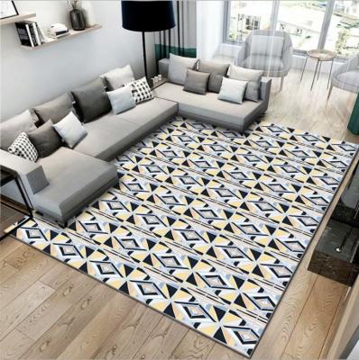 China Washable custom home decoration 3D printed living room rug velvet blankets crystal rug for sale