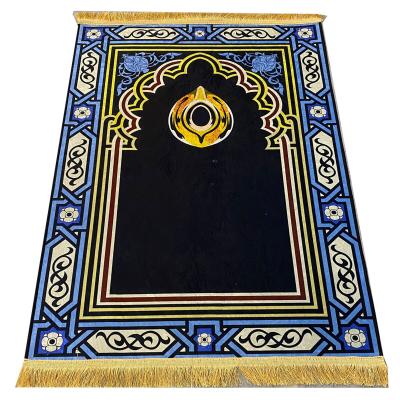 China Washable Size 70*110cm Crystal Velvet 3d Printed Portable Muslim Household Anti Prayer Mats Slip Floor Rugs and Blankets for sale