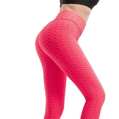 China Breathable Sexy High Wear High Waist Sports Women Honeycomb Gaiters Honeycomb Fitness Yoga Tight Seamless Pants for sale