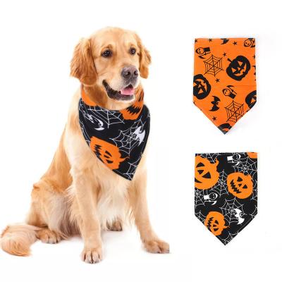 China Viable Hot Sale Halloween Pet Saliva Towel Pet Triangle Towel Saliva Pouch Dog Neck Scarf for sale