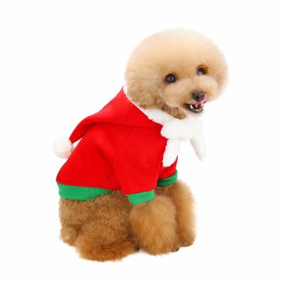 China Factory Sale Stocked Wholesale Pet Winter Warm Sweater Dog Warm Clothes With Hat Pet Coat for sale