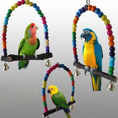 China Viable Wholesale Squirrel Bird Gnawing Swing Standing Bar Climbing Ladder Cage Pet Accessories for sale