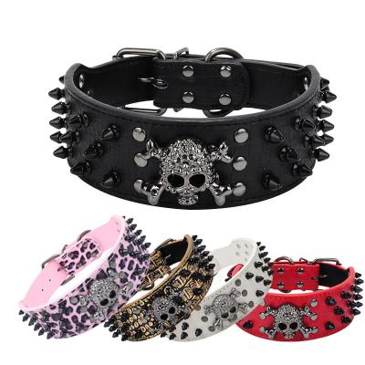 China Hot Sale Personalized Luxury Black Rivet Dog Shock Collars Tactical Dog Collar For Medium Large Small Dog for sale