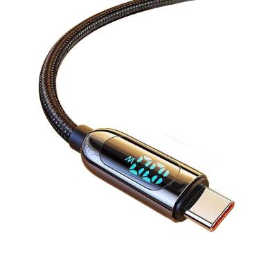 China Camera Type C Interface 100W Charging Cable 5A Fast Charging Digital Display Charging Line for sale