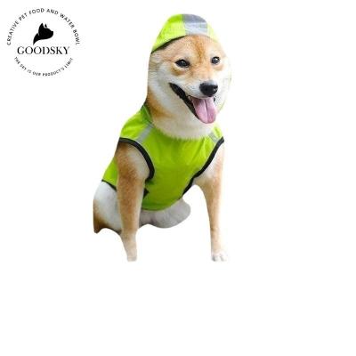 China GOODSKY Sustainable Wholesale Dog Storm Suit Big Raincoat Dog Clothes Four Legged Raincoat With Hood for sale