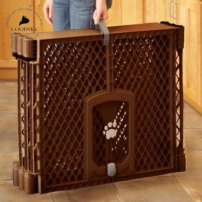 China GOODSKY Outdoor Plastic Stocked Pet Cage Dog Cage for sale