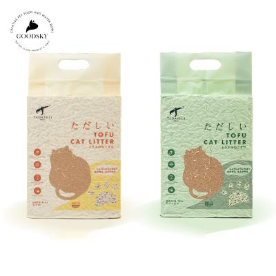 China GOODSKY Wholesale 6L Factory Stored Degradable Tofu Garbage 5 Flavors For Tofu Cat Litter Select for sale