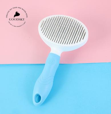 China Stocked Promotional Wholesale Pet Grooming Tool One-Touch Brush Cat Brush Pet Hair Removal Comb for sale