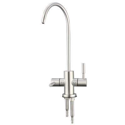 China Modern Drinking Water Purifier SUS304 Kitchen Faucet Stainless Steel Filtration Faucet Gold Handle Faucet Cartridages for sale