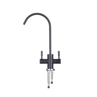 China Others Black Easy Install Double Handle Kitchen Filter Faucet For Reverse Osmosis System for sale