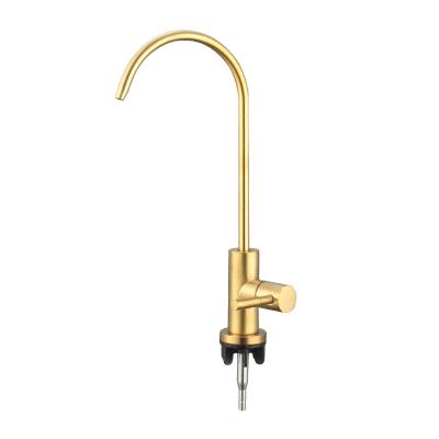 China Other Gold Material Brushed Stainless Steel 304 Kitchen Faucet Lead Free Cheap Faucet for sale