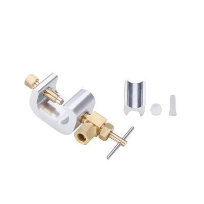 China Home Kitchen C Hold Down RO Self Piercing Saddle Valve Custom Aluminum Needle Valve for sale