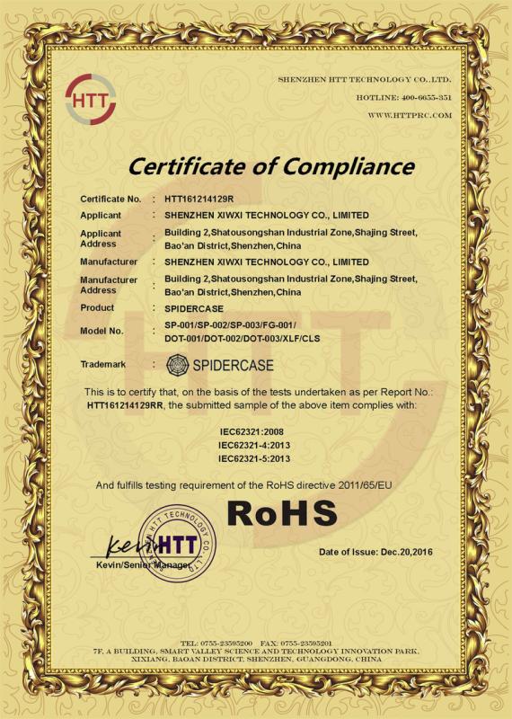 RoHS - Shenzhen Hinas Industrial Co., Ltd.