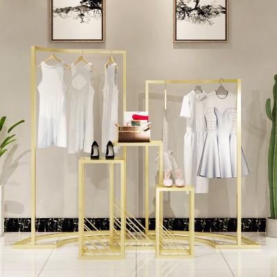 China New Style Customized Retail Stores Clothing Display Racks For Boutique Expositores De Roupas Clothing Display Rack Boutique Clothing Racks for sale