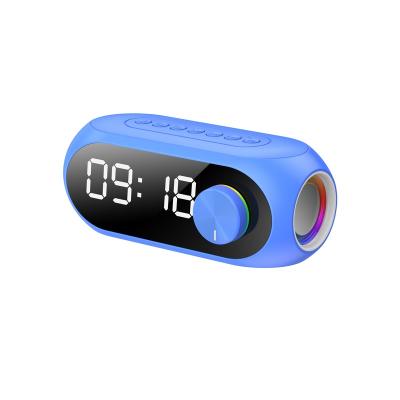 China Bestselling Amazon LED Flashing Light Small Clock Fm Radio BT Wireless Speaker With Fm Radio for sale