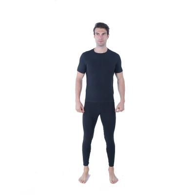 China Mens QUICK DRY sillk short sleeve round neck t shirts for men modal tight solid color shirt based slim seamless underwear for sale