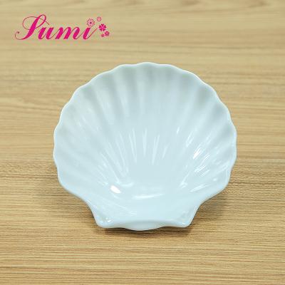 China Best Viable Selling White Shell Shape Dish Dish Use For Tableware for sale