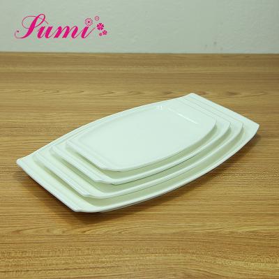 China Sustainable Most Popular Restaurant Ceramic Plain White Dish , Hotel Used Dinner Dish Set White for sale