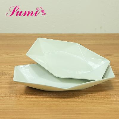 China Sustainable Supplier China Hexagon Salad Ceramic Serving Dish Dish For Fruit for sale