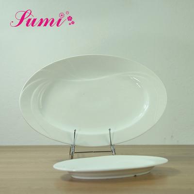 China 2020 New Design Egg White Shape Dish Hotel Sustainable Serving Plates With Best Price for sale