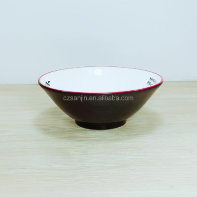 China Restaurant Lunch Kitchen Bowls Viable Chinese Soup Punch Ceramic Serving Bowl for sale