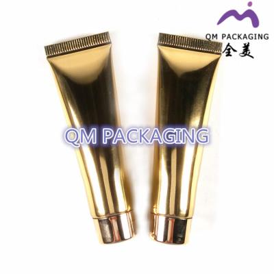 China 2017 luxury hot sale plastic gel shinny gold cosmetic tube for gel for sale