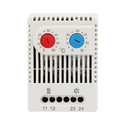 China 2018 Mechanical Dual Cabinet Thermostat Temperature Controller ZR011 (NO GOLD) 25VAC for sale