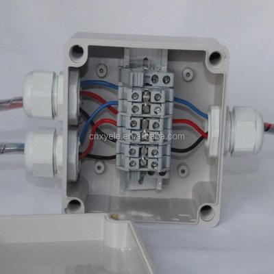 China ABS/PC One In Two Out Of The 57 A Large Current Outdoor Cable Branch Box Junction Box Box Tee With Terminal IP66 for sale