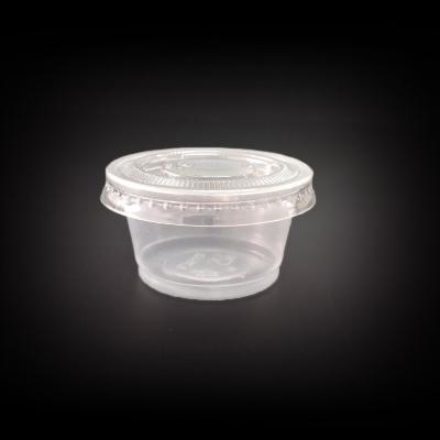 China Dispoable 0.75oz Clear High Clear Color Plastic Disposable Party Cups With Lids, Soufflé Cups, Jello Shot Cups for sale