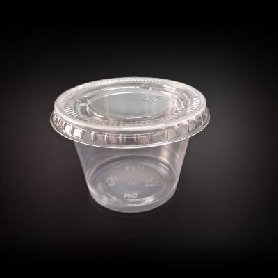 China Dispoable 2.5oz Clear High Clear Color Plastic Disposable Party Cups With Lids, Soufflé Cups, Jello Shot Cups for sale