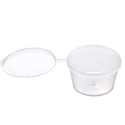 China 4oz Clear Color Disposable Party Plastic Hinged Cups With Lids for sale