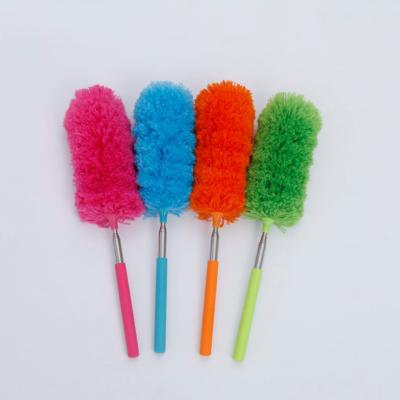 China Clean Dust Wholesale Household Cleaning Machines Dusting Brush With Stretchable Cloth Head Microfiber Feather Duster for sale