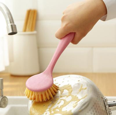 China Hot Selling Durable Long Handle Washing Reading Brush Kitchen Cleaning Brush Multifunctional Plastic Household Kitchen Tools for sale