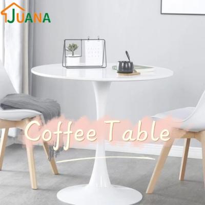 China Fashionable Modern Nordic Furniture Designs Durable Modern Dining Room Small White Round 4 Person Dining Table for sale