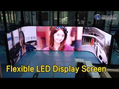 Soft Curved Flexible LED Display Screen P2mm High Resolution For Shopping Mall