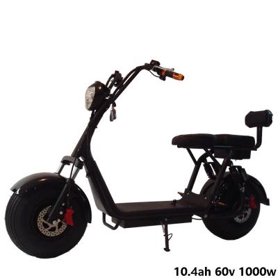 China Bluetooth speaker +led lights lithium battery citycoco hot sale 2 seater 10.4ah pedal electric scooter for sale