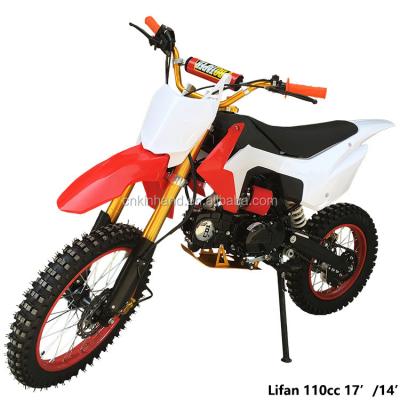 China 14+ Lifan 110cc 4 Stroke High Quality Kick Starting Adults Race Dirt Bike for sale