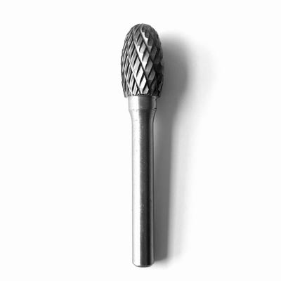 China Oval Round Tungsten Carbide Bur 1/4 Inch Shank Finishing Steel Die Grinder Bits for sale