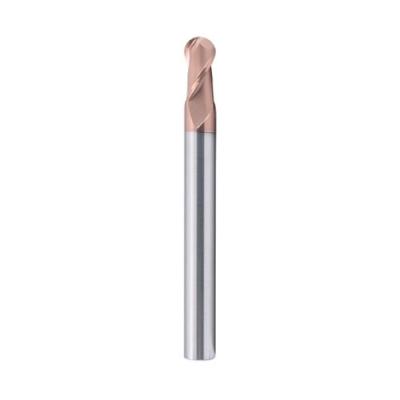 China 10mm Dia TiAISiN Carbide Ball Nose End Mill R5*10*20*10*75 For Steel, Stainless Steel for sale