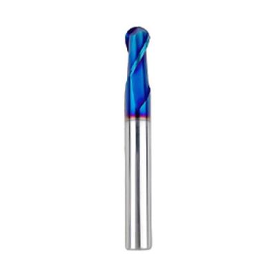 China Naco Coating Carbide HRC 65 2 Flutes Ball Nose End Mill Cutter 3mm Roughing End Mill for sale