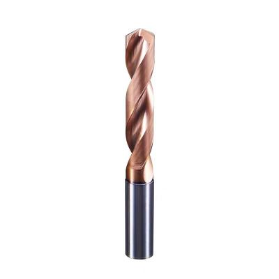 China HRC55 Solid Carbide Drill Bit 3D Tungsten Carbide Twist Drills For Metal TiSiN Coated for sale