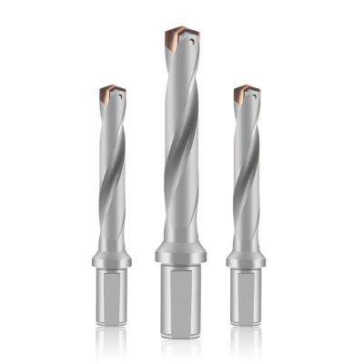 China 14D Spiral Flute Crown Drill Bit Carbide Hole Cutter Indexable Deep Hole Drilling for sale