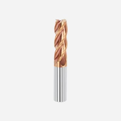 China TISIN Coated Flat 4 Flutes Carbide Square End Mill For Alloy Steel High Alloy Cast Iron for sale