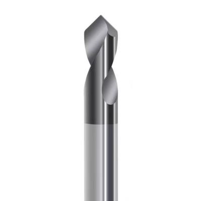 China HRC45 2 Flutes AITiN NC Spotting Drill Bit Precision Machining Solid Carbide Drill Bit for sale