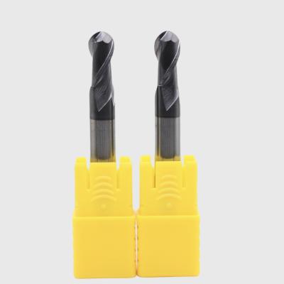 China HRC 55° 2 Flutes Ball Nose End Mill AITiN Coating For Steel & Cast Iron for sale