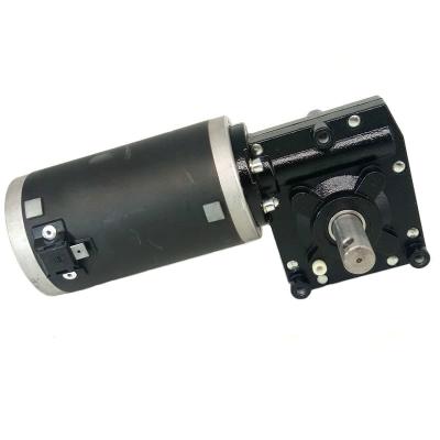 China 24V 12V DC Motor 300W Totally Enclosed Double Shaft 12V DC Worm Gear Motor for sale