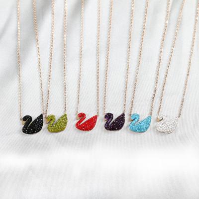 China CLASSIC Colorful Crystal Necklace SWA Fashion Women's Classic Necklace For Birthday Party Wholesale Price Factory Store for sale