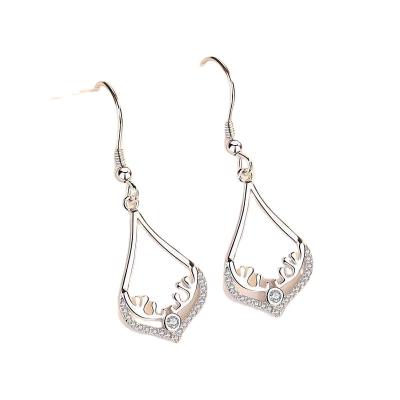 China New FASHIONABLE earrings 999 sterling silver high-end fashion earrings anti-allergic temperament earrings for sale