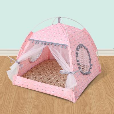 China Hand Wash Cat Litter Kennel House Tent Four Seasons Summer Small Dog General Garbage Teddy Pet Bed Pet Supplies for sale