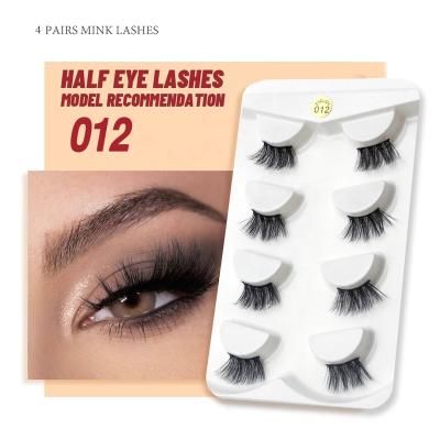 China Half eyelash Wholesale Half False Eyelashes Cross-Border Foreign Trade Six Layers Corner Eyelashes for sale